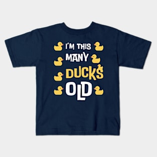 I'm This Many Ducks Old, Duck 8th Birthday 8 Years Old Bday Kids T-Shirt